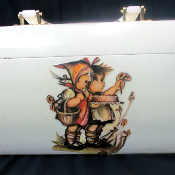 Vintage Wooden Decoupage 3D Vicki Jean Purse - Picture 3 of 8